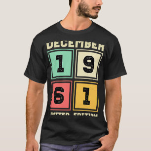 60th Birthday December Vintage 1961 60 Years T-Shirt