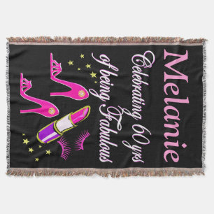 60TH BIRTHDAY DIVA PERSONALIZED BLANKET