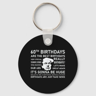 60th Birthday Donald Politigovernment Agencyn Key Ring