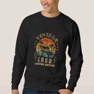 60th Birthday Drums Drummer Retro 1962 Drumset Sweatshirt
