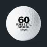 60th Birthday Favours Still Swinging with Name Golf Balls<br><div class="desc">Celebrate a remarkable milestone with a personalised keepsake made just for the big 60th birthday. Designed with care,  this unique item features a custom name and age,  making it a thoughtful gift for anyone who loves the game and appreciates a special touch.</div>