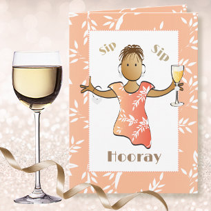 60th Birthday Female Cartoon Funny Saying Cute Card