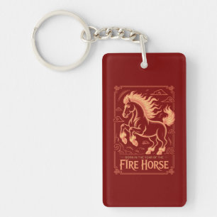 60th Birthday Fire Horse Chinese Zodiac 2026 Lunar Key Ring