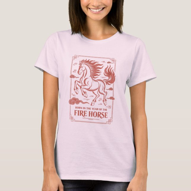 60th Birthday Fire Horse Chinese Zodiac 2026 Lunar T-Shirt (Front)