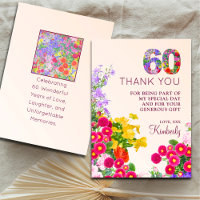 60th birthday floral modern 60 years party