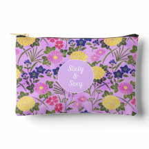 60th birthday floral pretty sixty sexy Sew Bag