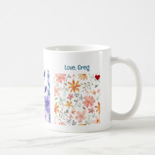 60th Birthday Flowers Love Elegant Modern Floral Coffee Mug
