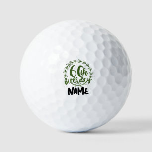 60th Birthday for golfer Golf Balls