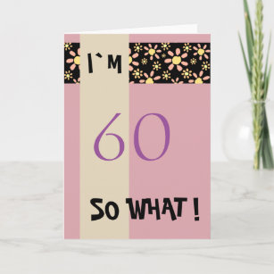 60th Birthday for Her Funny Motivational Card