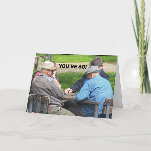 60TH BIRTHDAY FOR HIM FUNNY CARDS (Front)