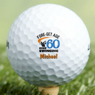 60th Birthday For Husband – 60 Years Classy Blue Golf Balls