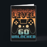 60th Birthday For Men Level 60 Unlocked Gamer 60 Y Card<br><div class="desc">60th Birthday For Men Level 60 Unlocked Gamer 60 Year Old 1</div>