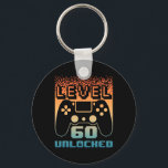 60th Birthday For Men Level 60 Unlocked Gamer 60 Y Key Ring<br><div class="desc">60th Birthday For Men Level 60 Unlocked Gamer 60 Year Old 1</div>