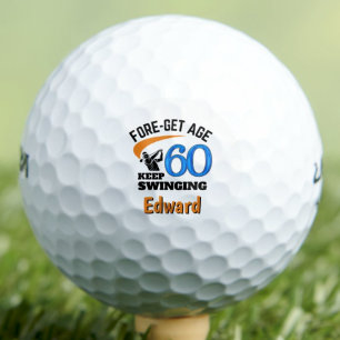 60th Birthday For Uncle – 60 Years Bold Blue Gift Golf Balls