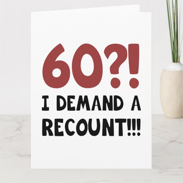 60th Birthday Gag Gift Card (Front)