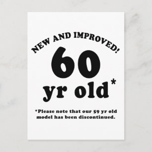 60th Birthday Gag Gifts Postcard
