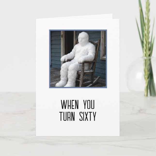 60th Birthday Getting Old Humour Card (Front)
