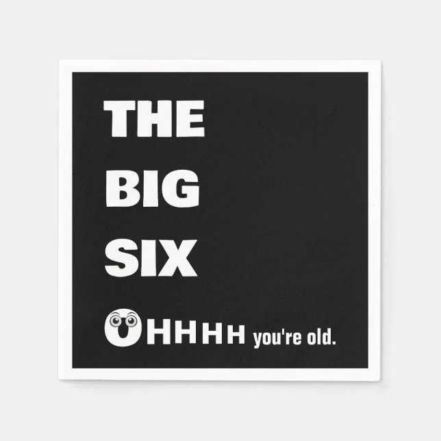60th Birthday Getting Old Humour  Napkin (Front)
