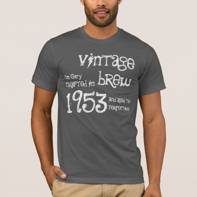 60th Birthday Gift 1953 Vintage Brew T-Shirt (Front)
