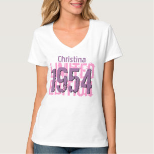 60th Birthday Gift 1954 Limited Edition V60B Pink T-Shirt