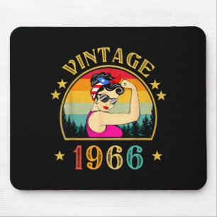 60th Birthday Gift 60 Years Old For Women Retro Vi Mouse Pad