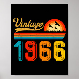 60th Birthday Gift 60 Years Old Men Women Retro Vi Poster