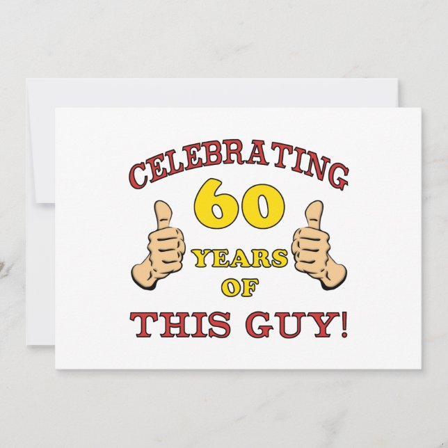60th Birthday Gift For Him Card (Front)