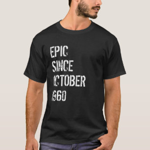 60th Birthday Gift For Men Women Born In October 1 T-Shirt