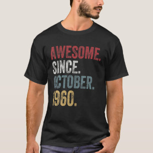 60th Birthday Gift Vintage 1960 60 Years Old Men W T-Shirt