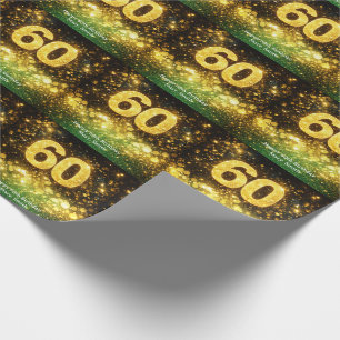 60th Birthday Gold Glitter  Wrapping Paper