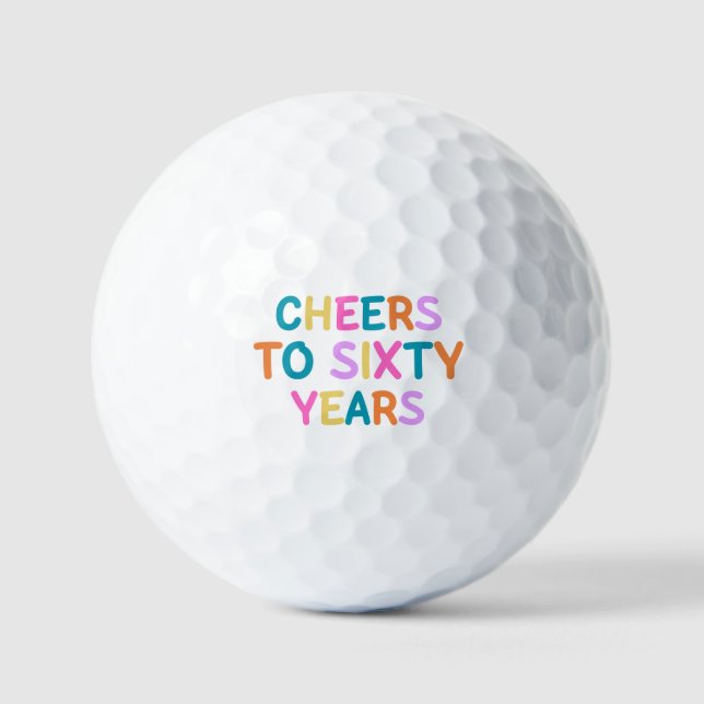 60th Birthday Golf Balls (Front)