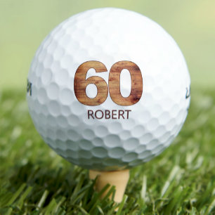 60th birthday golf balls 60 years golfer wood gift