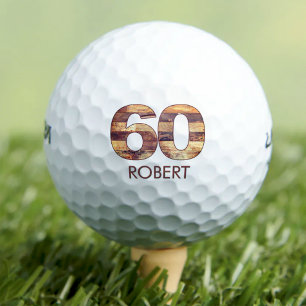 60th birthday golf balls 60 years golfer wood gift