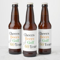 60th Birthday Golf Cheers Beers Minimal Party