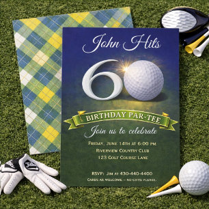 60th Birthday Golf Theme  Invitation
