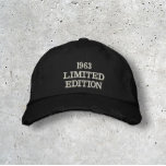 60th Birthday Golfer Limited Edition Funny  Embroidered Hat<br><div class="desc">Modern,  Limited edition baseball cap. 60th birthday,  golfer,  sport,  funny cap. You can personalise with your year.</div>