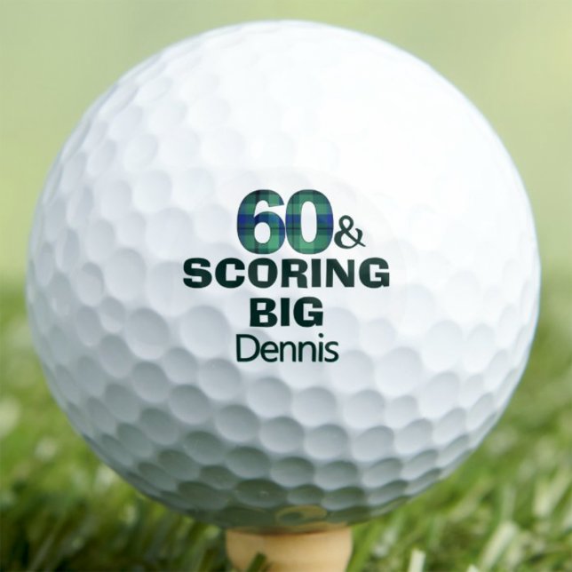 60th Birthday Granddad Gift Scoring Big Funny Golf Balls (Creator Uploaded)
