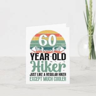 60th Birthday Hiker Mountain 60 Years Old Hiking L Card