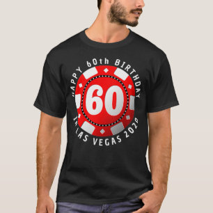 60th Birthday in Las Vegas 2020 Poker Chip Premium T-Shirt