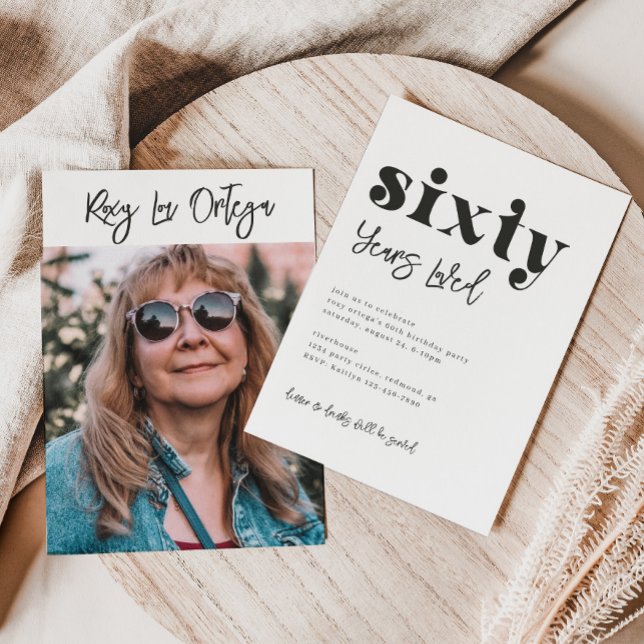 60th Birthday Invitation | Photo 60th Birthday (Creator Uploaded)