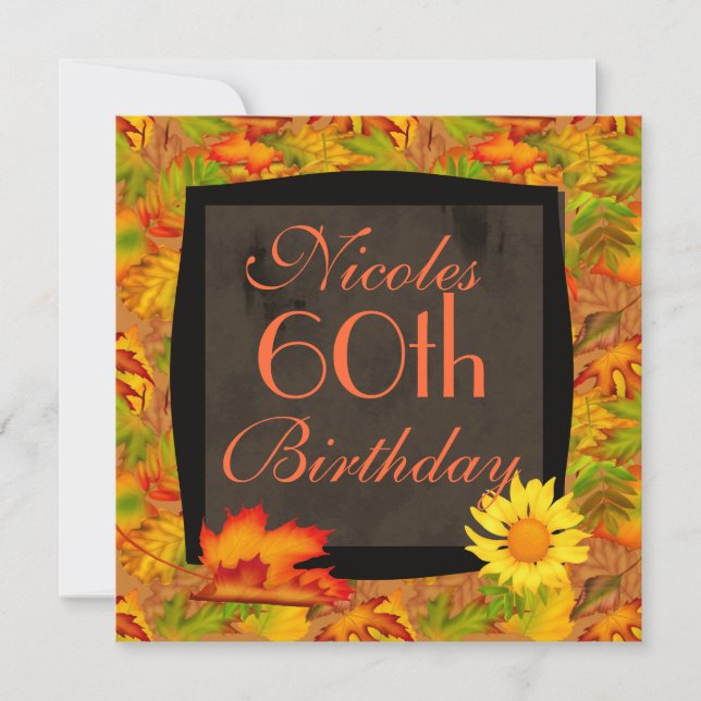 60th  BIRTHDAY INVITATIONS (Front)