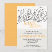 60th birthday invitations Save the date Dinner