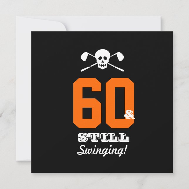 60th Birthday Invite Golf - Still Swinging! (Front)