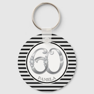 60th Birthday Keychain