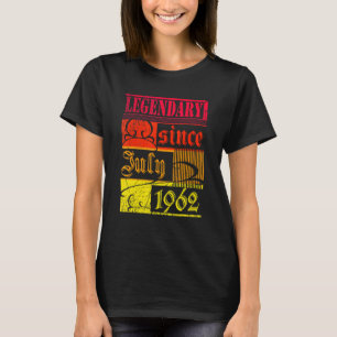 60th Birthday Legendary Since July 1962 Vintage Re T-Shirt