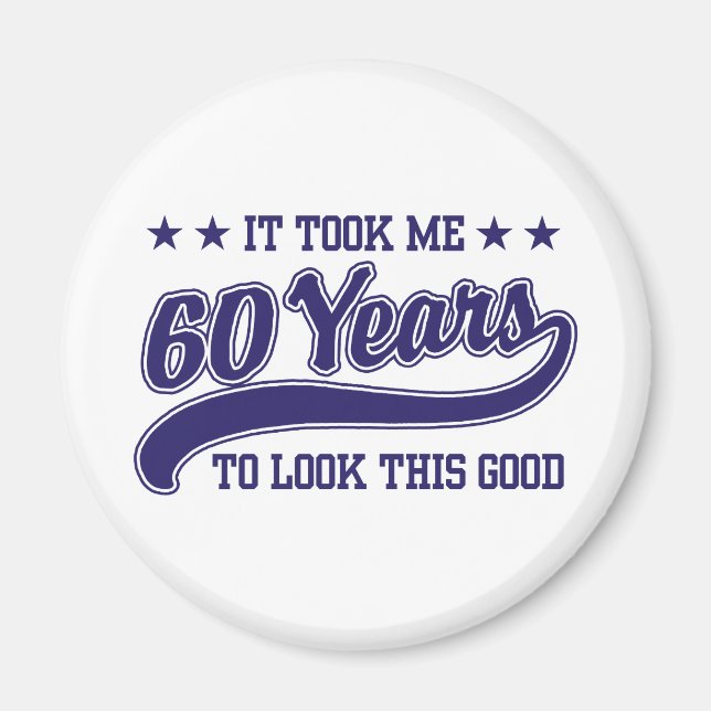 60th Birthday Magnet (Front)