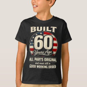 60th Birthday Man Woman Built 60 Years Ago Funny T-Shirt