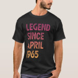 60th Birthday Men Women Legend Since April 2025 T-Shirt<br><div class="desc">60th Birthday Men Women Legend Since April 2025</div>