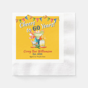 60th Birthday Mexican Fiesta Cheers to 60 Years Napkin