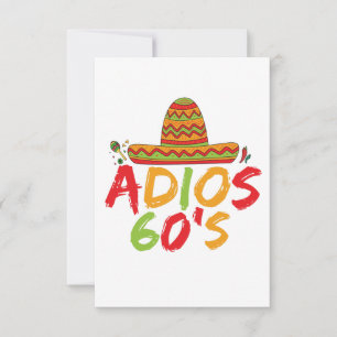 60th Birthday Mexican Party Cinco de Mayo Fiesta Thank You Card